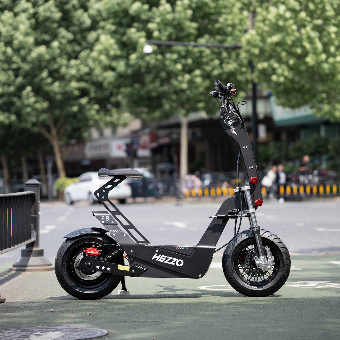 HEZZO 2025 F8 Escooter Mat Black Edition 16Inch Off Road 72V 10000W Foldable Kick Scooter 100Km/h 50Ah 150Km Long Range