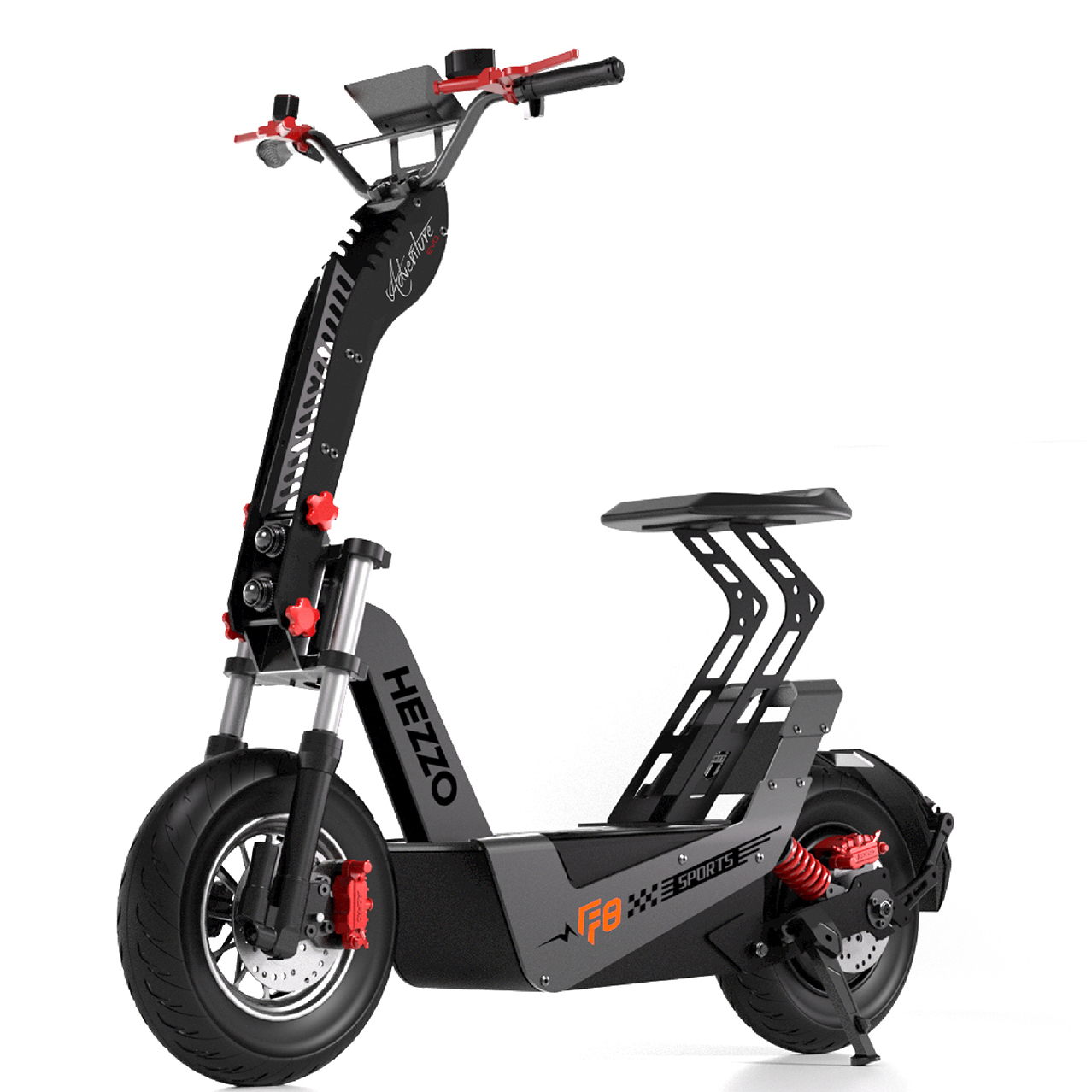 HEZZO 2025 F8 Escooter Mat Black Edition 16Inch Off Road 72V 10000W Foldable Kick Scooter 100Km/h 50Ah 150Km Long Range
