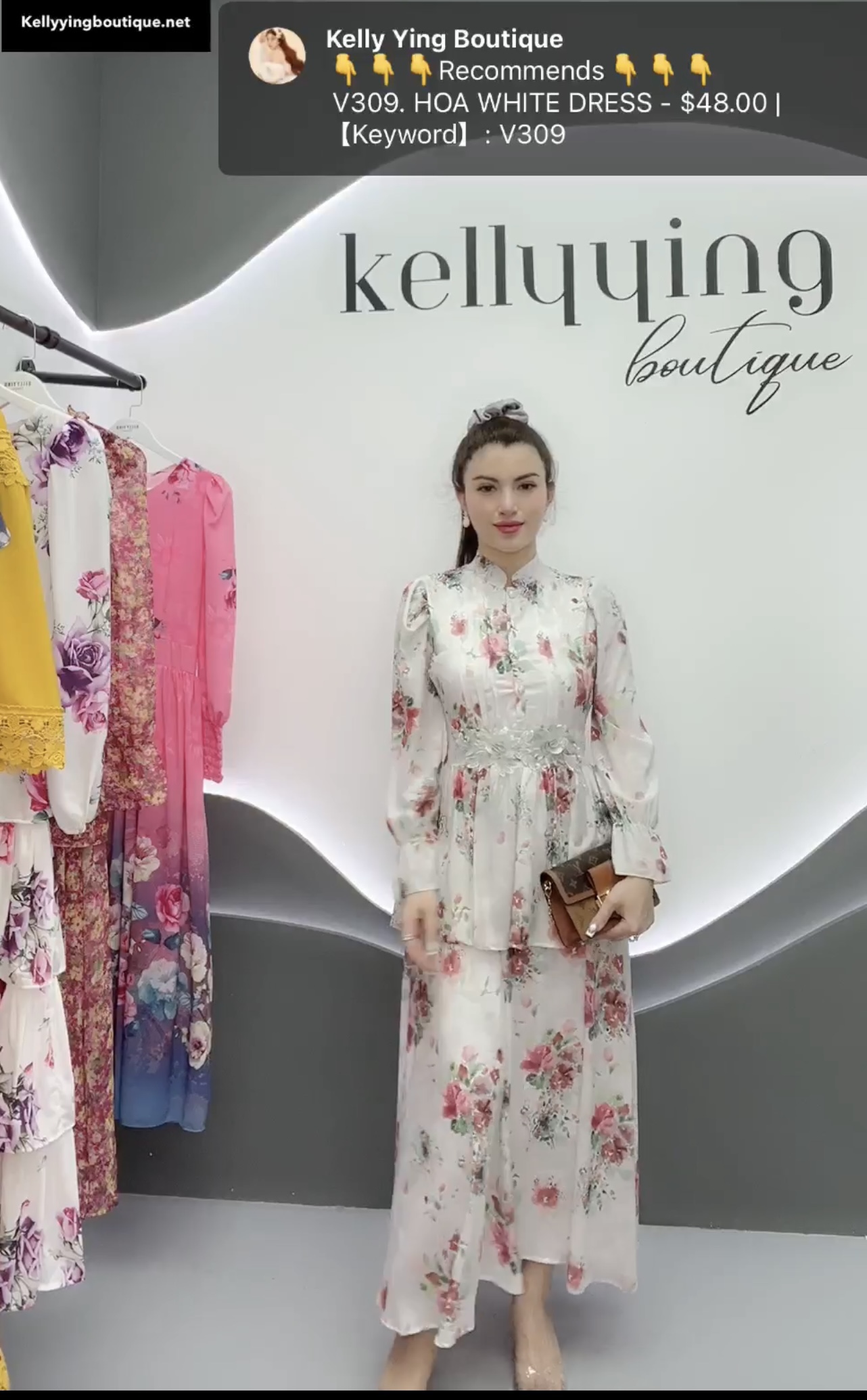 V309. HOA WHITE DRESS