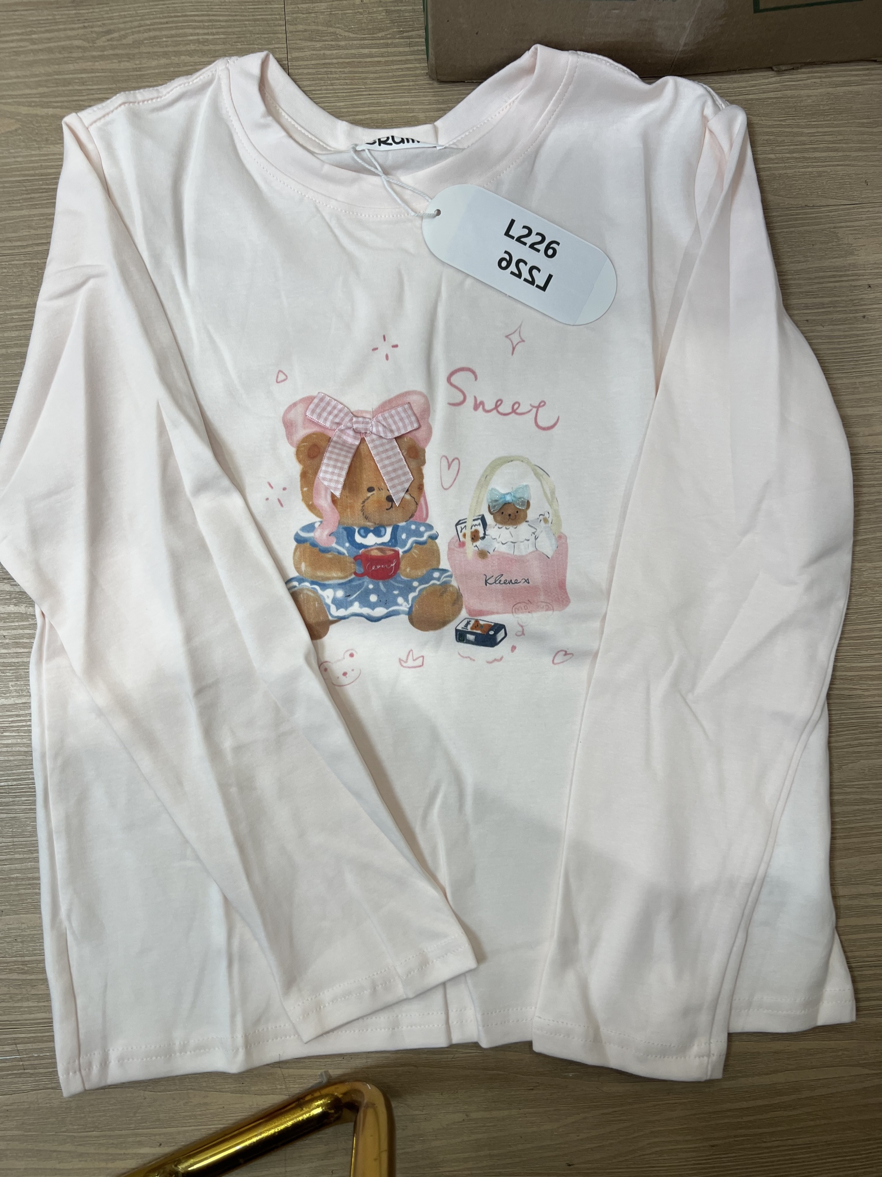 L226. LONGTEE (THICK) PINK PENGUIN
