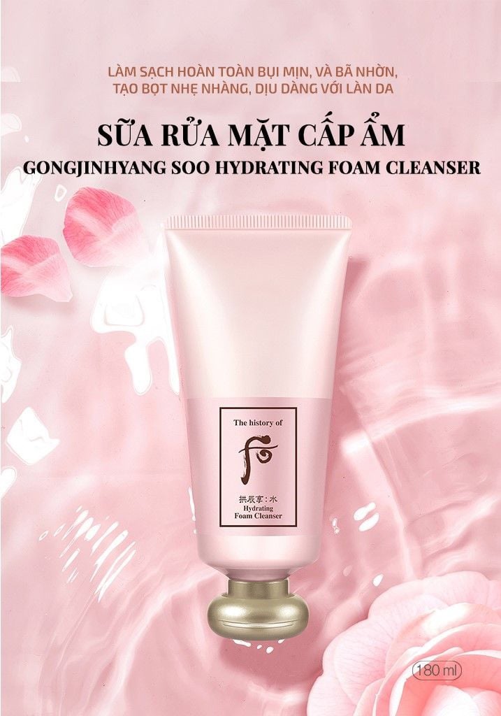 M10. SRM WHOO HỒNG ( 180 ml + 40ml)