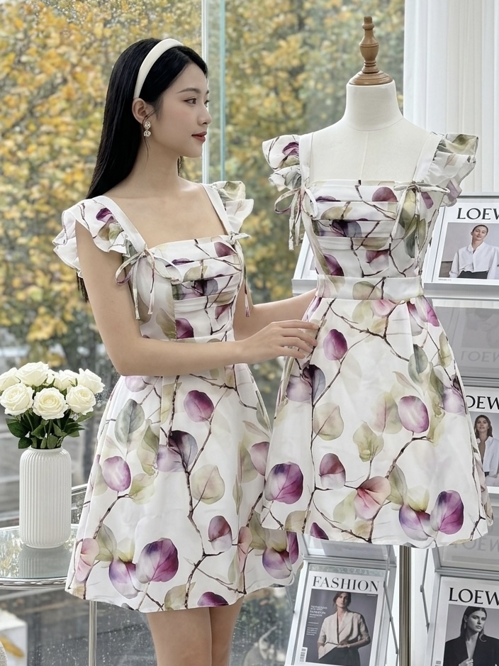 V903. MAXI DRESS 2PCS CANH TIEN•