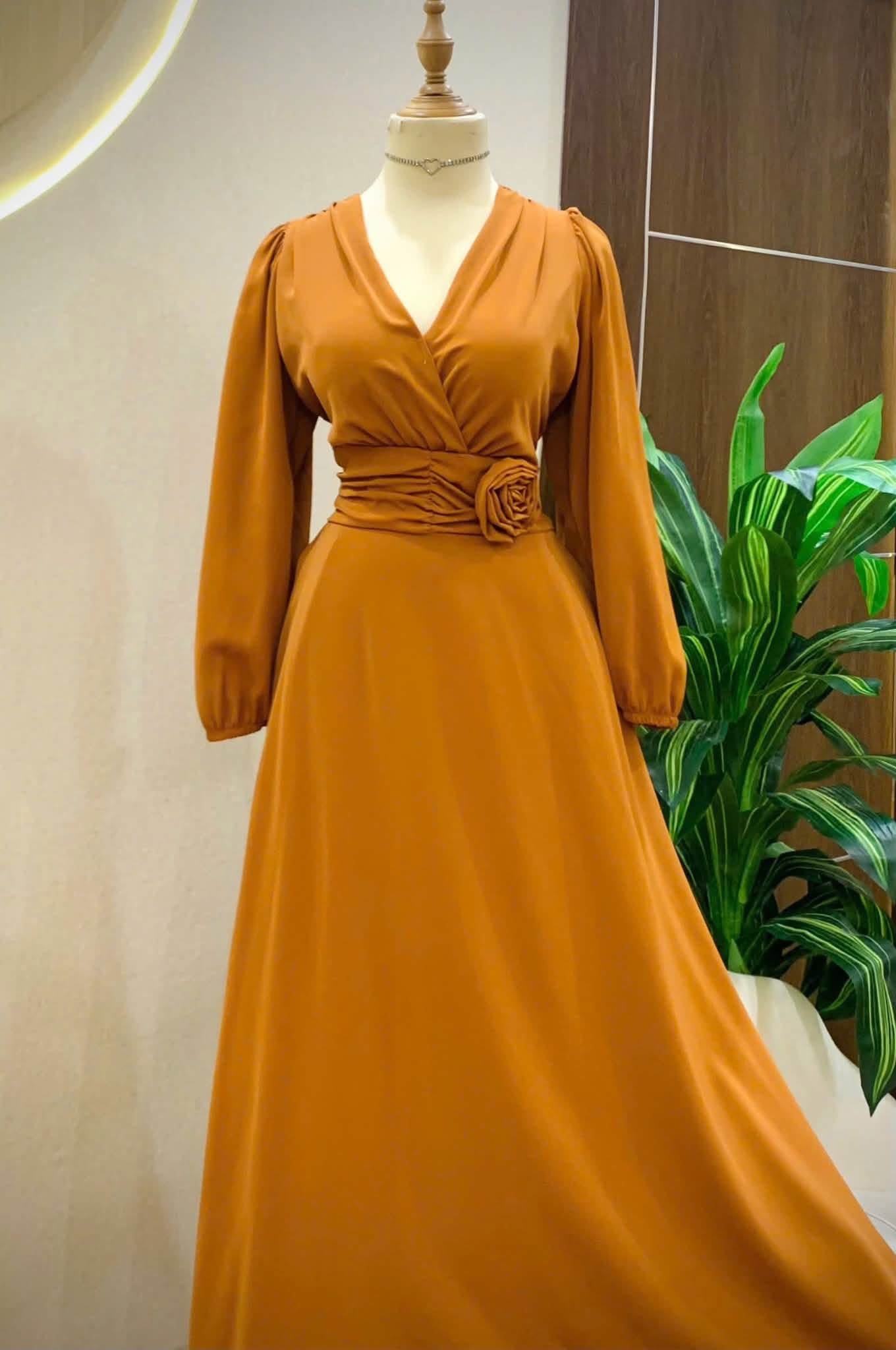 V149. MAXI DRESS ORANGE