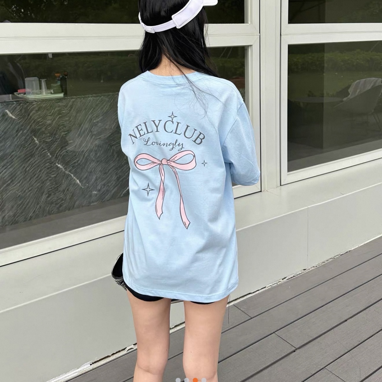 1655. BOWTIE BLUE TEE