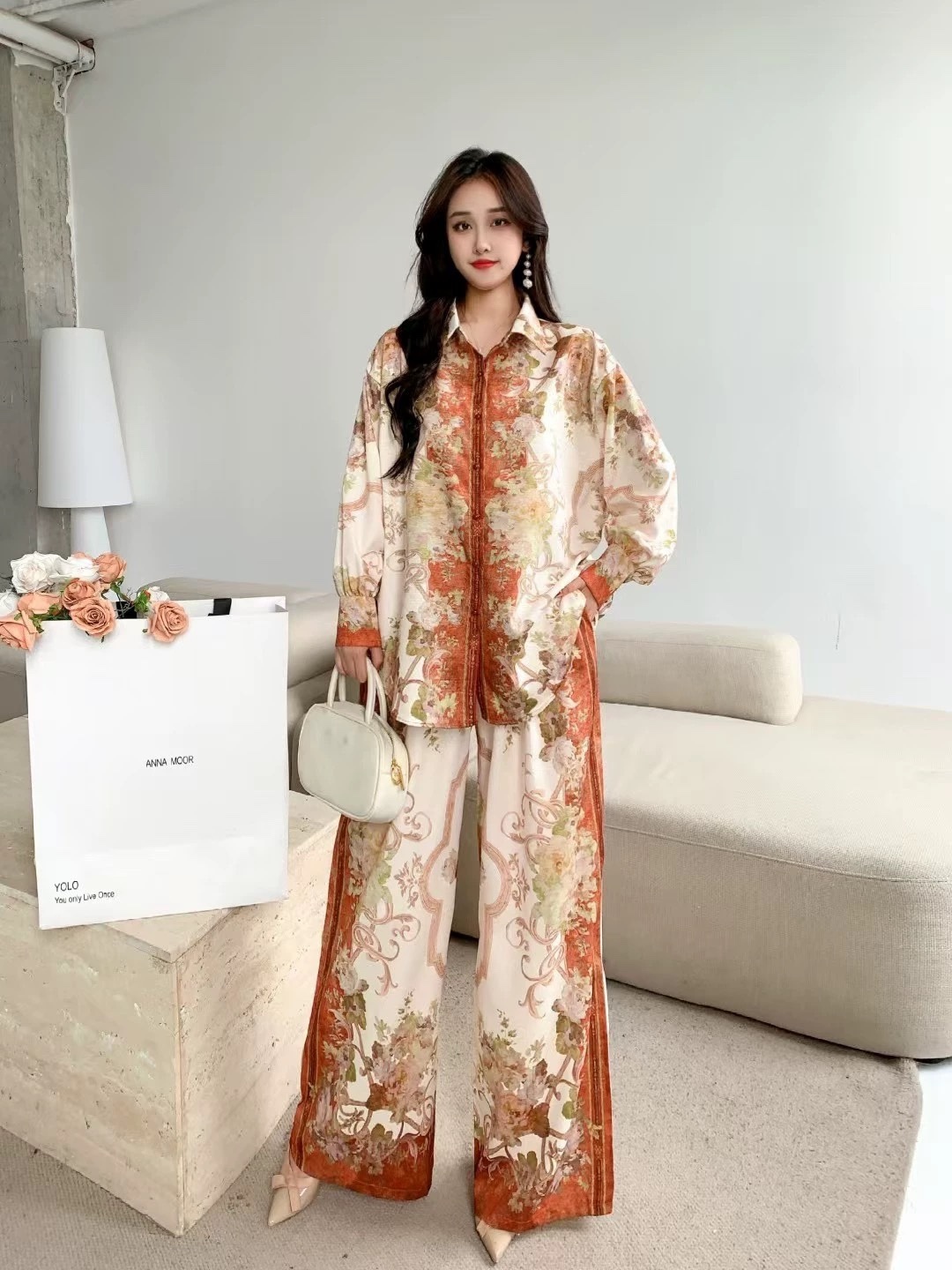 6742. SET LONG BROWN