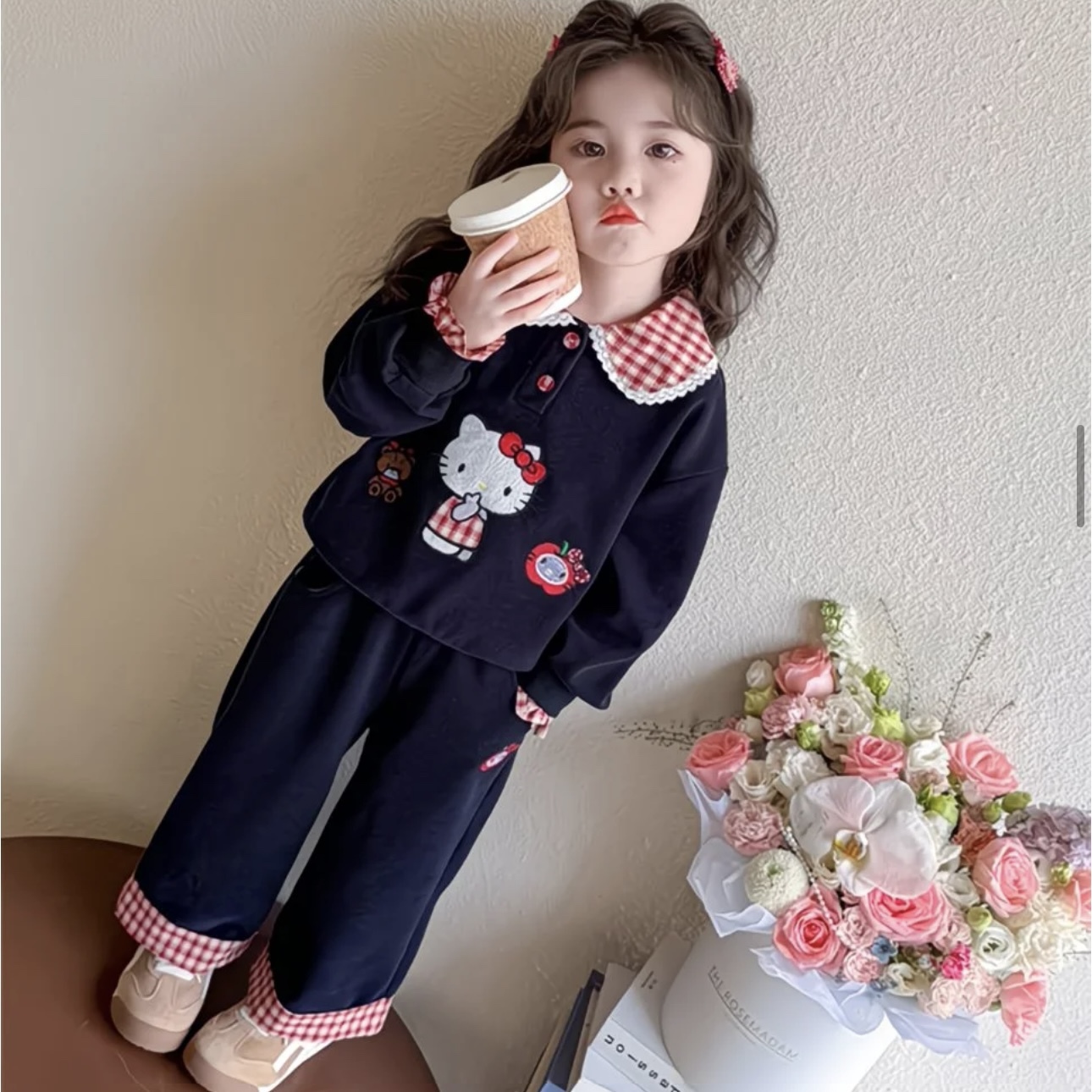 K33. BLUE HELLO KITTY BABY SET