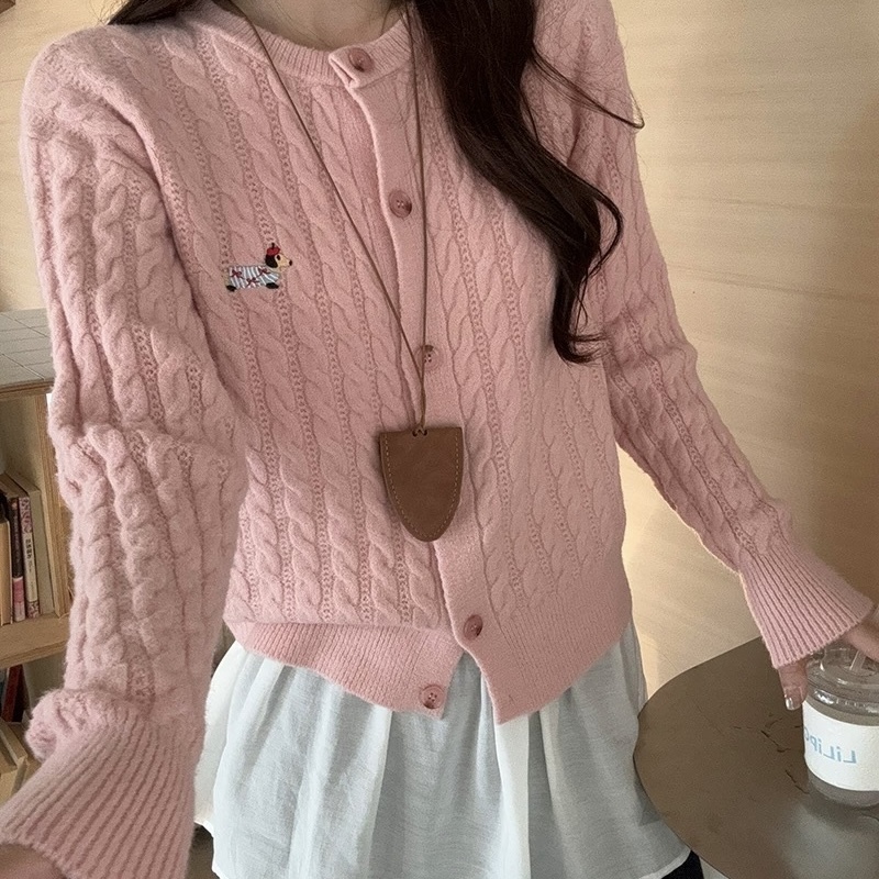 T273. SWEATER PINK DOG