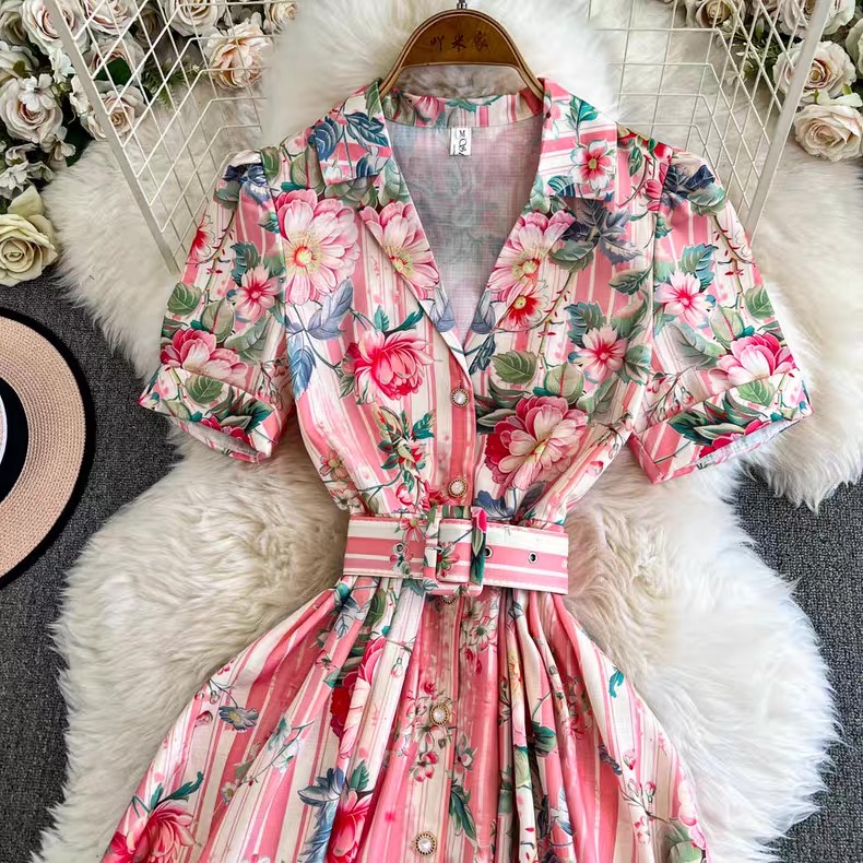 7819. PINK LONG DRESS