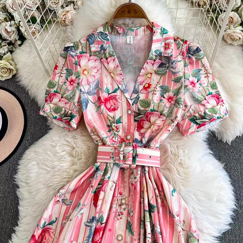 7819. PINK LONG DRESS