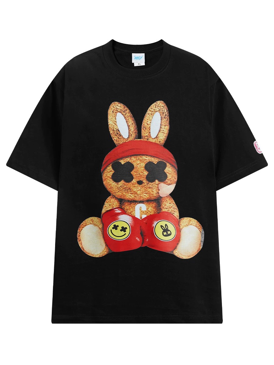 1609. RABBIT BLACK TEE