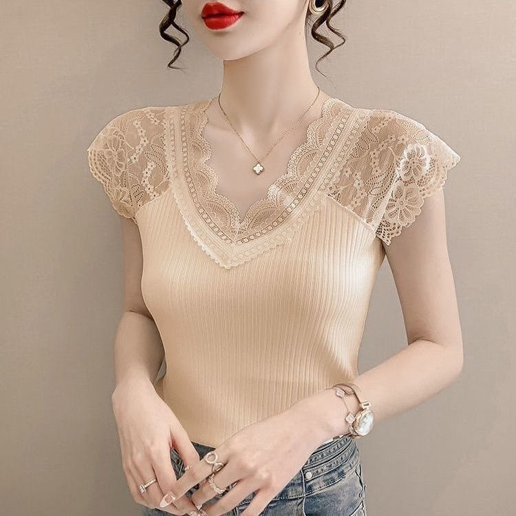 C841. LACE TOP CAMISOLE BEIGE
