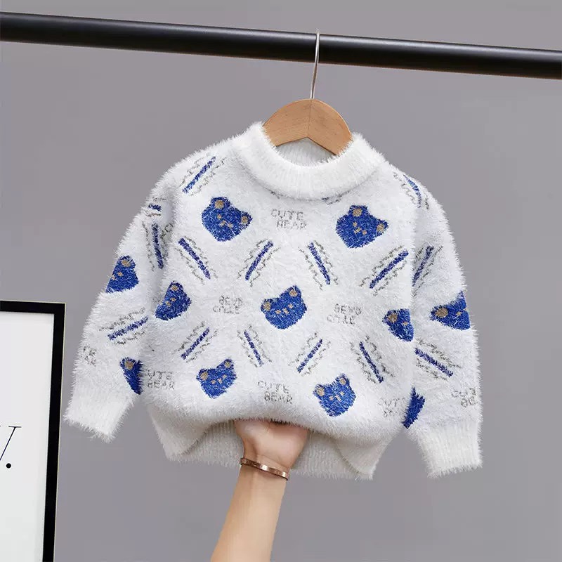 K539. BABY SWEATER CUTIE BEAR BLUE