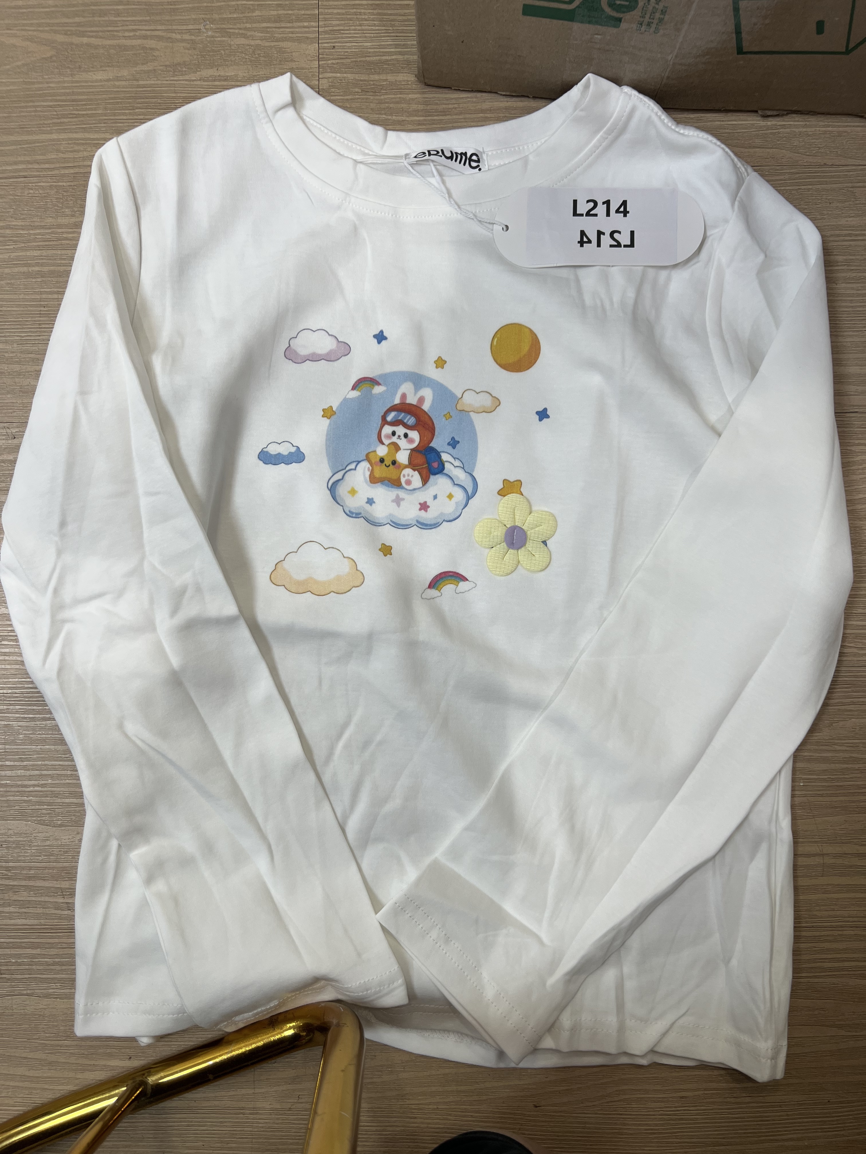L214. LONGTEE (THICK) WHITE CLOUD BUNNY