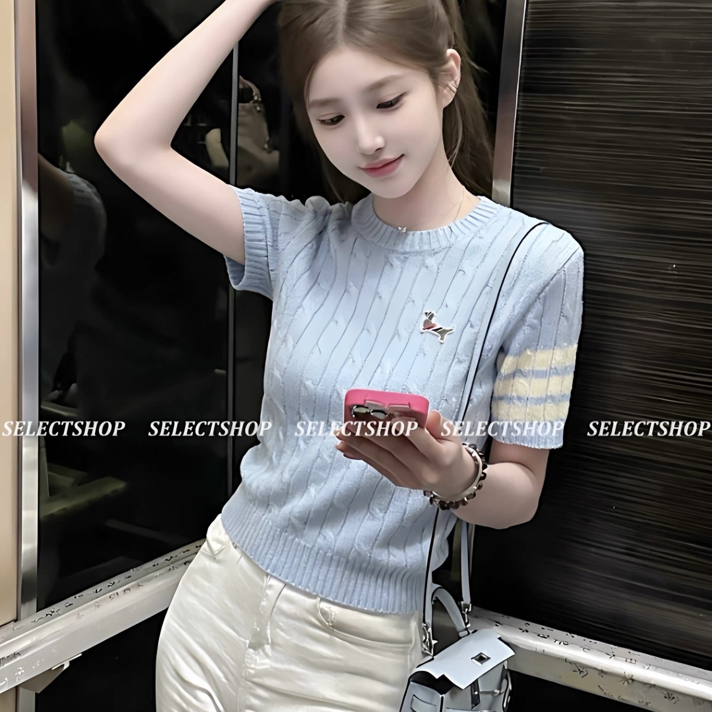 C1092. MONGTOGHI TOP BLUE
