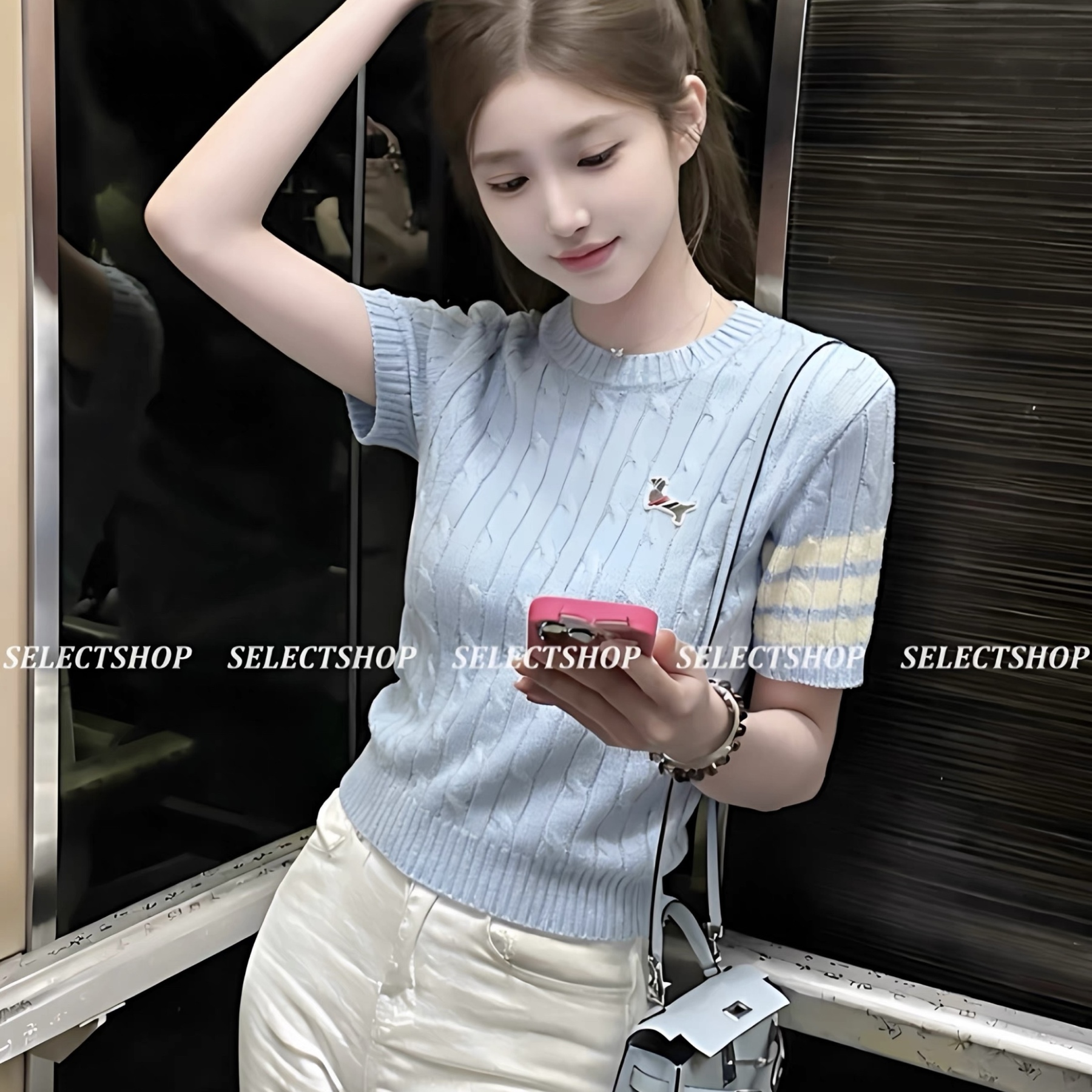 C1092. MONGTOGHI TOP BLUE