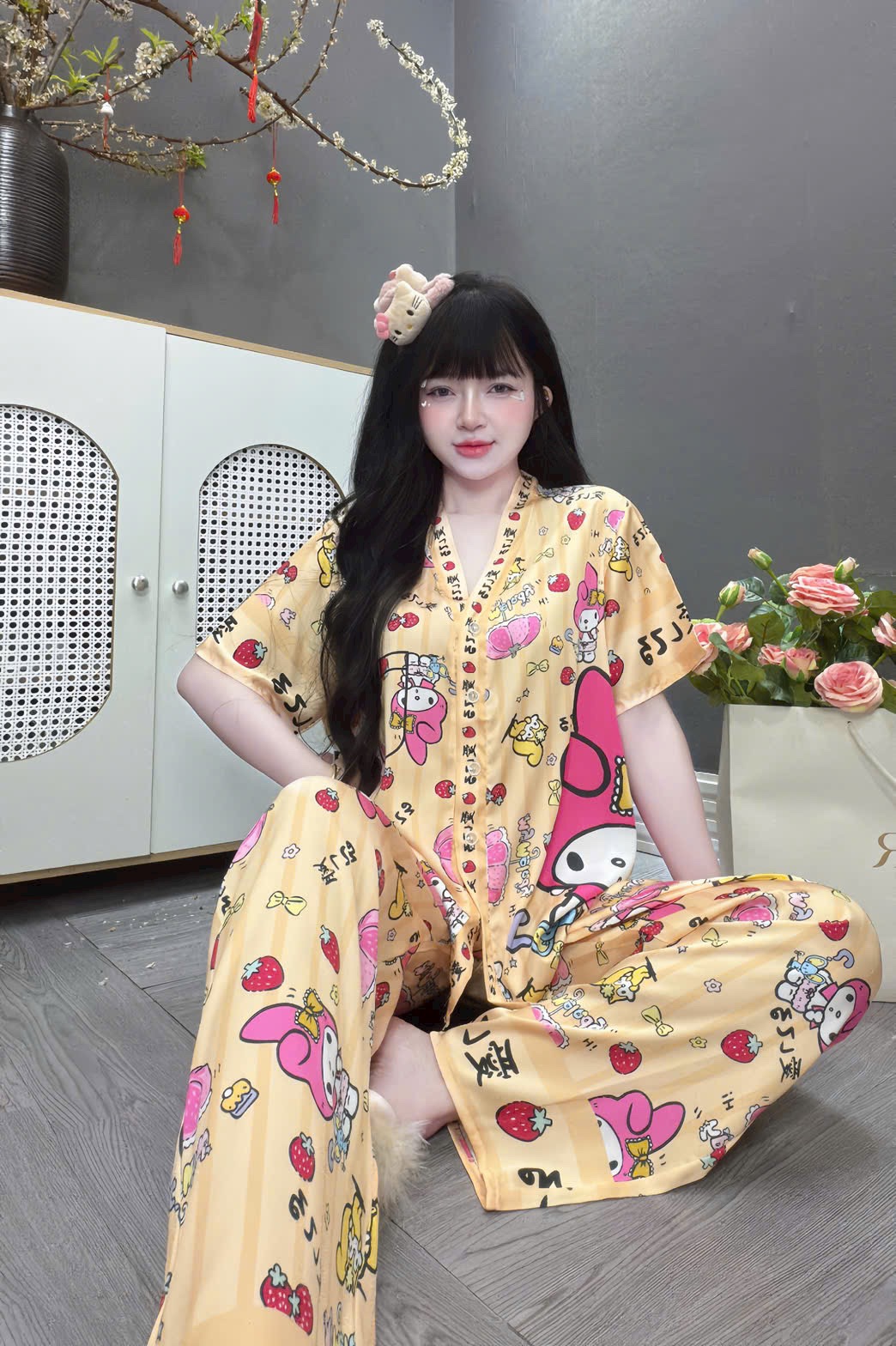 V1103. SLEEPWEAR BUNNY YELLOW