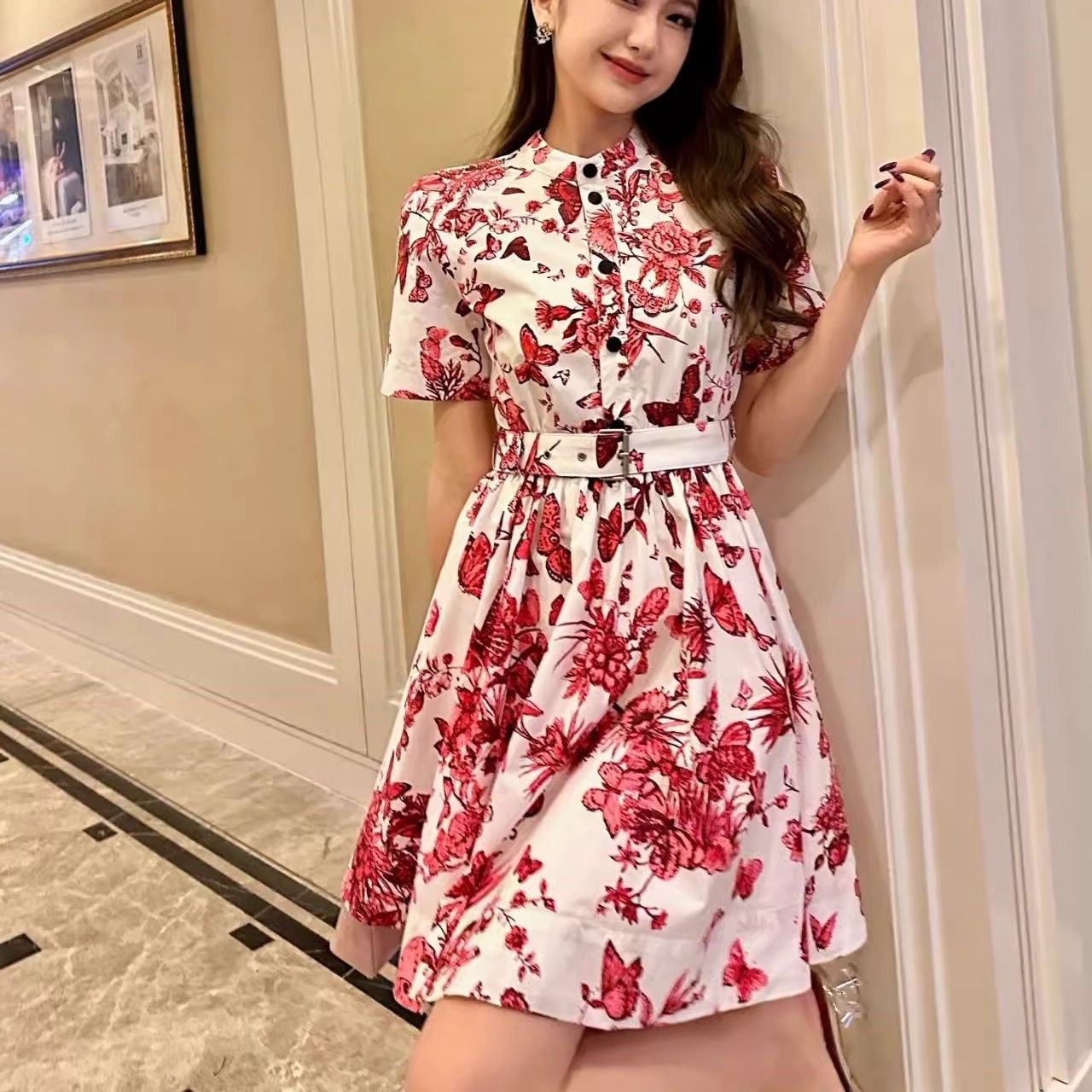 7834. RED SHORT DRESS (exclusive)