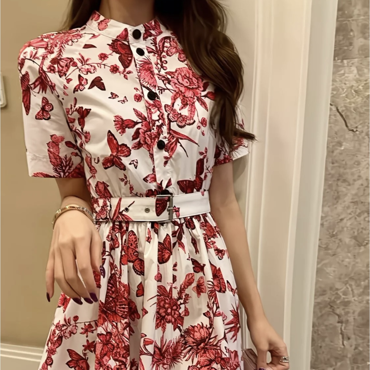 7834. RED SHORT DRESS (exclusive)