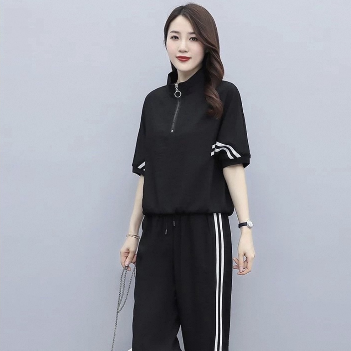 6771. BLACK LONG SET