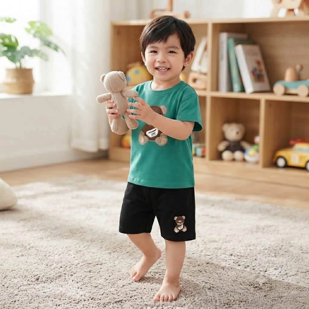 K138. KID BOY GREEN SET.
