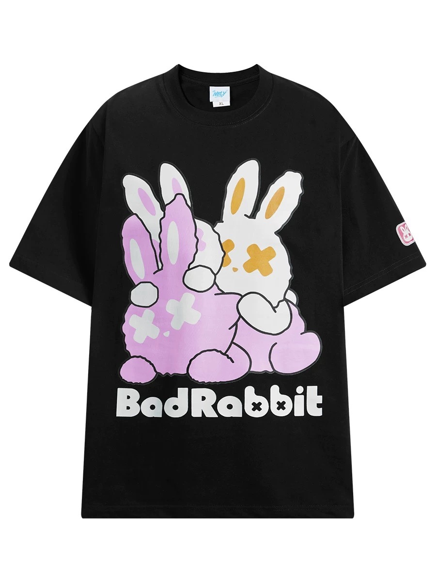 1619. RABBIT BLACK TEE