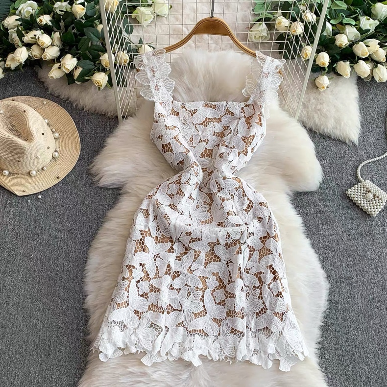 8195. LACE DRESS EXCLUSIVE WHITE