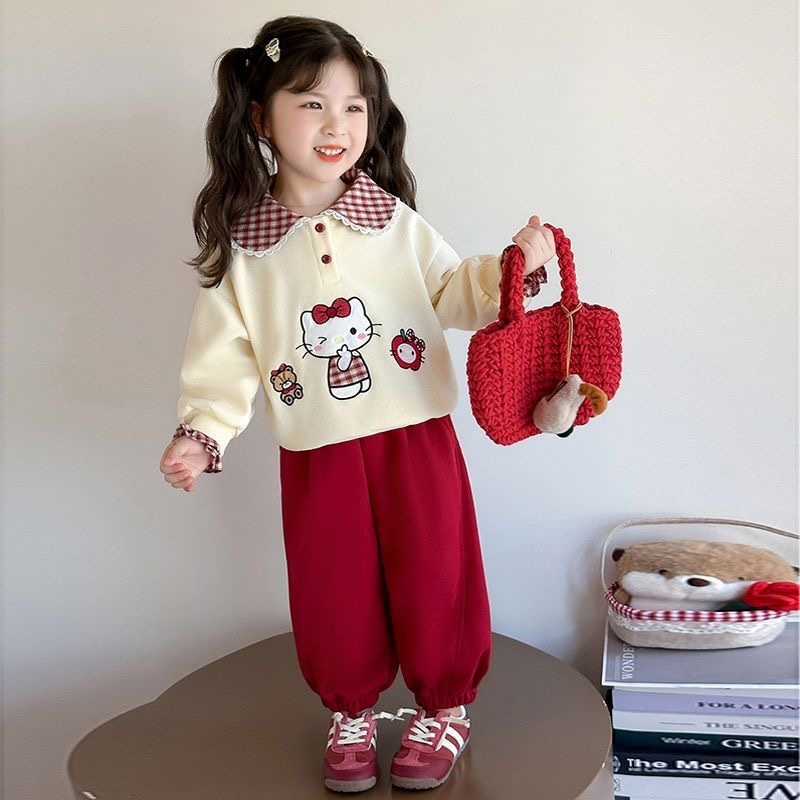 K34. RED HELLO KITTY BABY SET