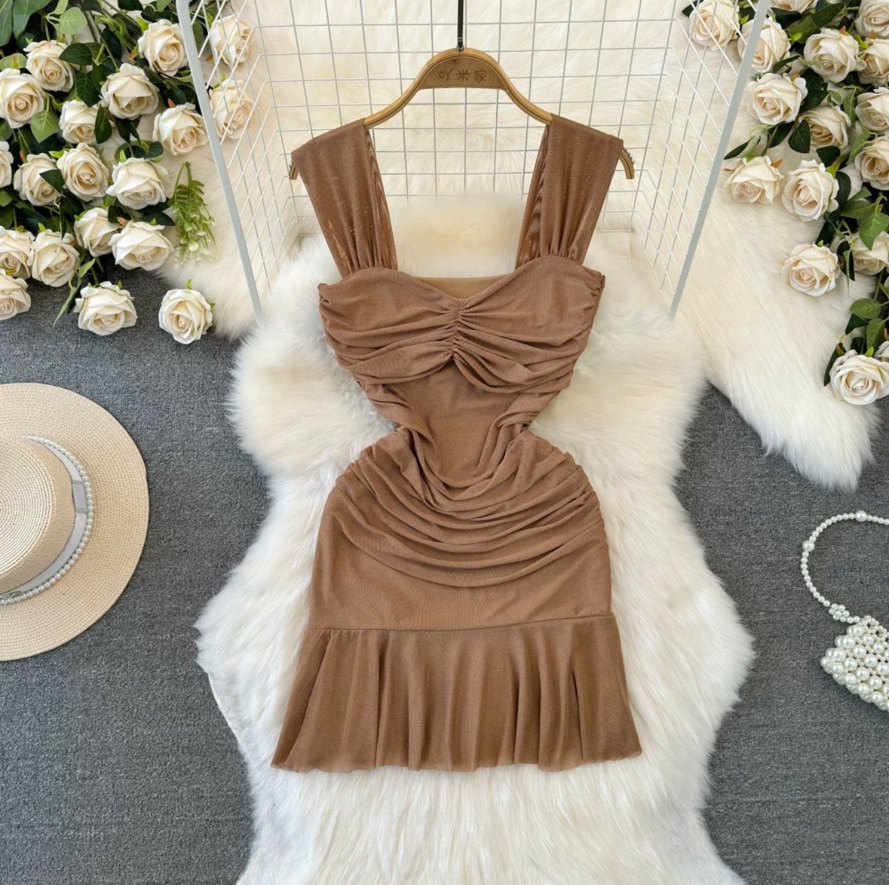 7718. NUDE DRESS