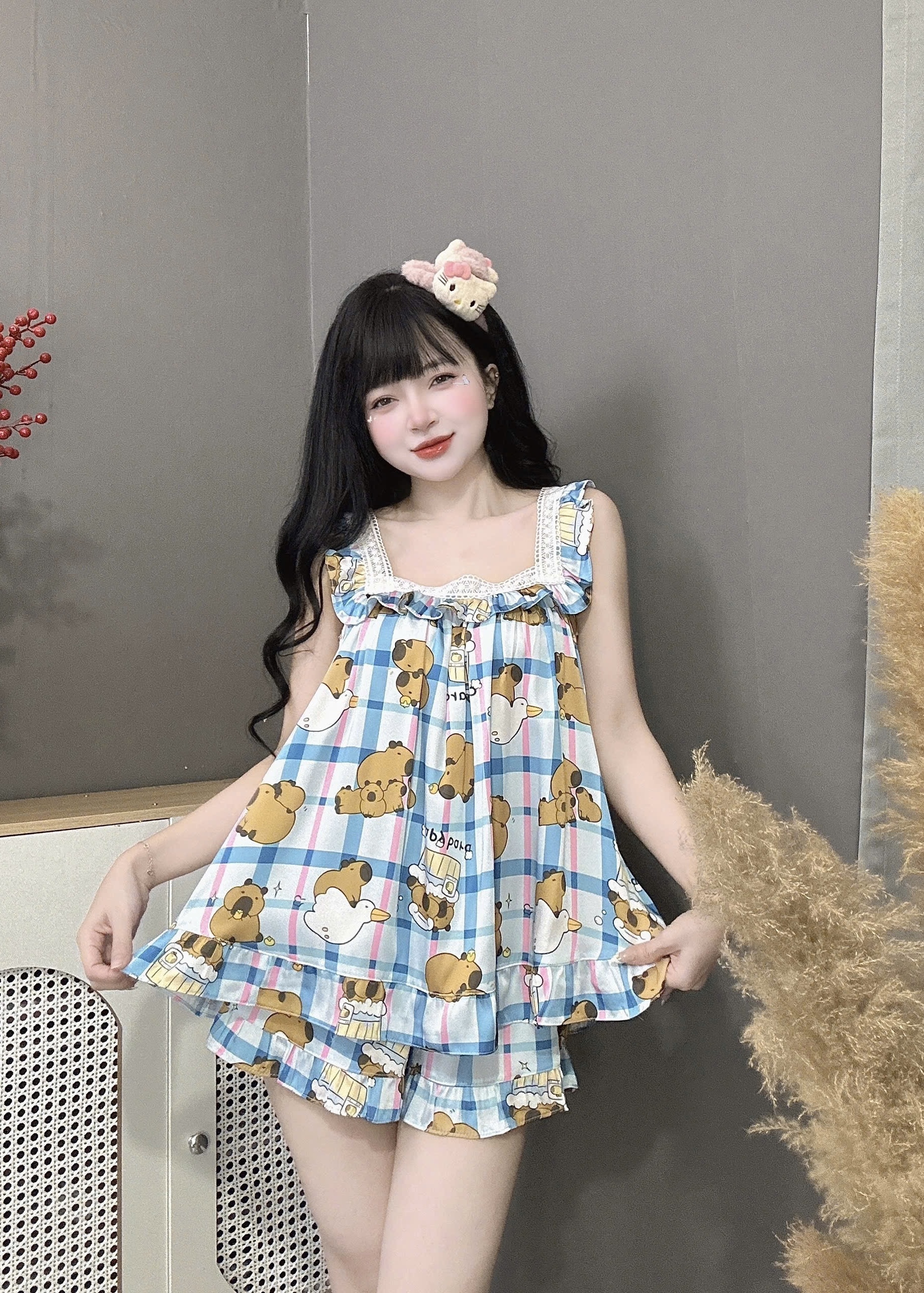 V1061. SLEEPWEAR CABYBARA BLUE