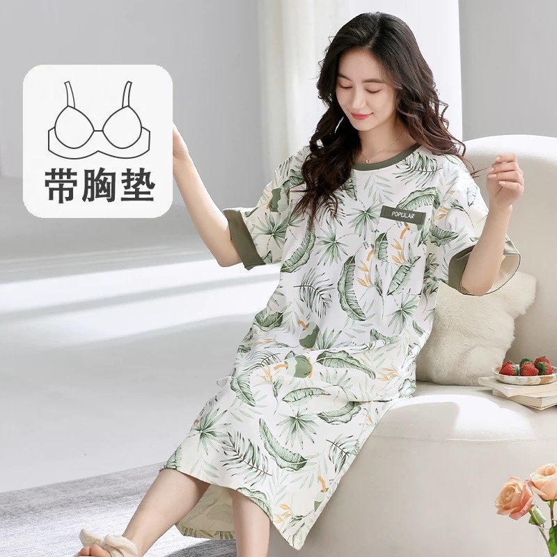 S275. SLEEPWEAR DRESS GREEN