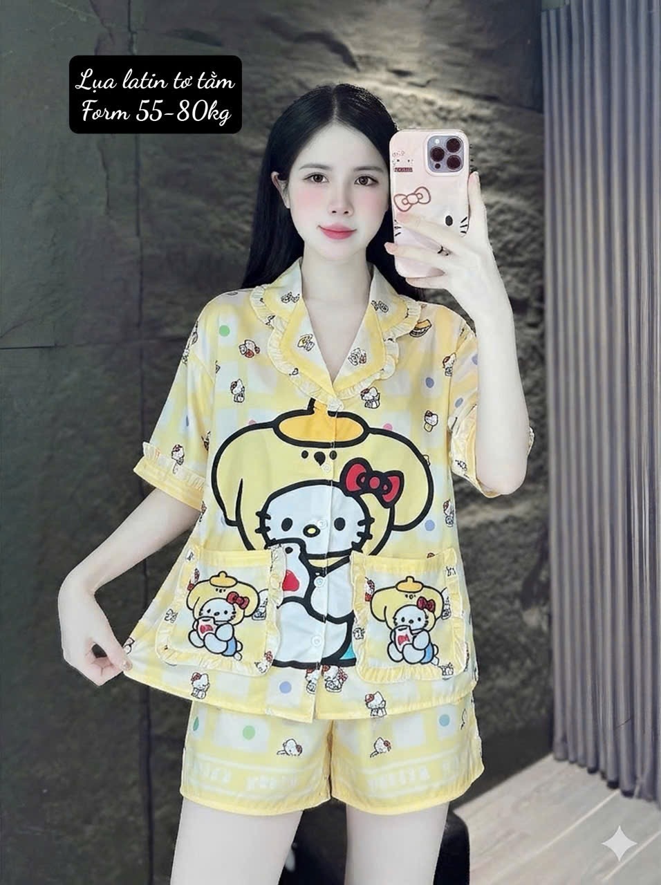 V1016. SLEEPWEAR HELLO KITTY YELLOW
