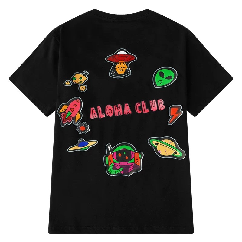 1699. ALOHA BLACK TEE