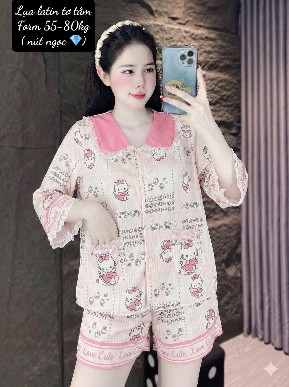 V1026. SLEEPWEAR HELLO KITTY PINK