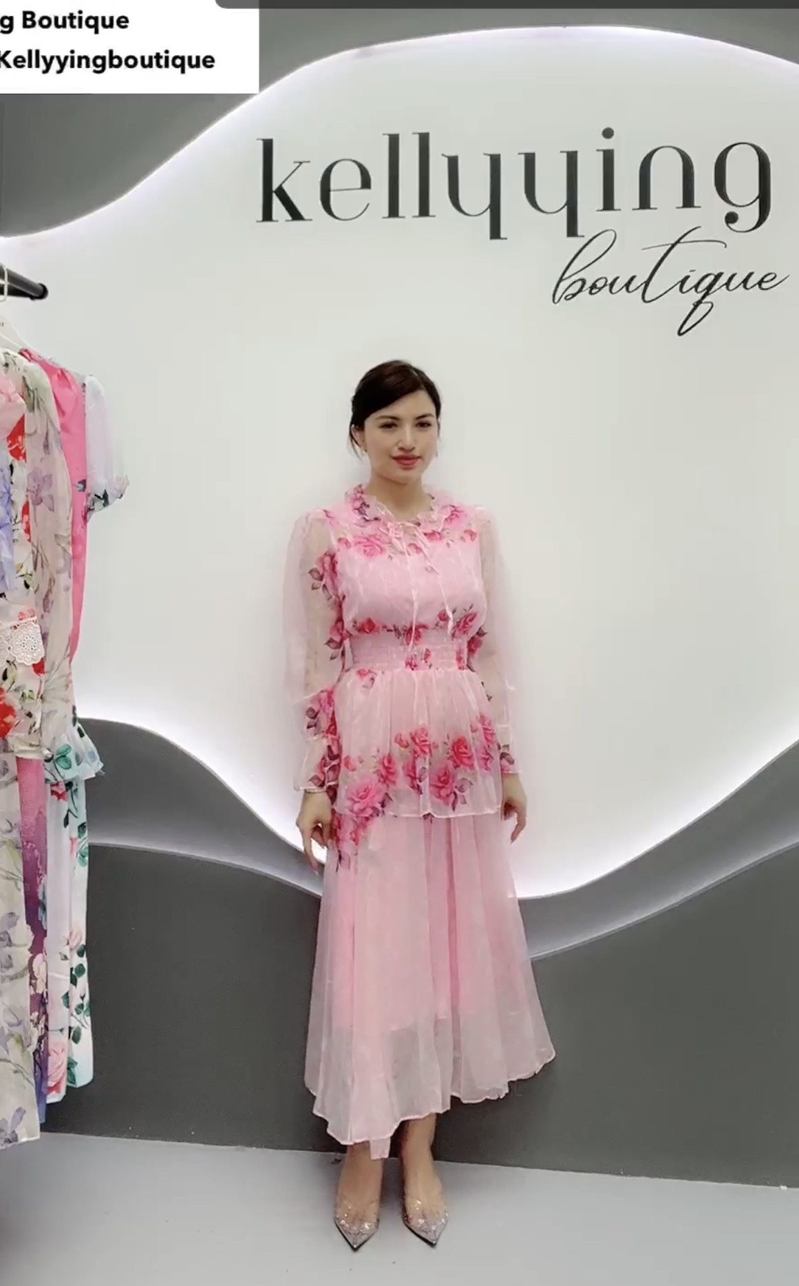 V248. HOA PINK DRESS D6