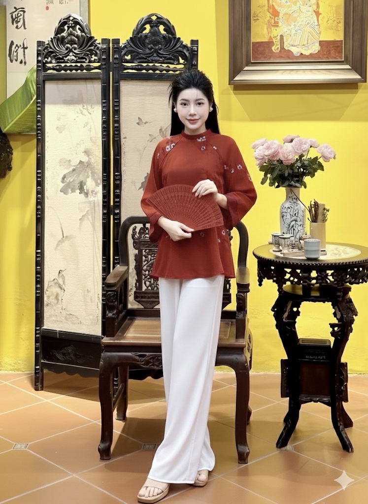 A388. SET AO BABA VOAN HOA DO