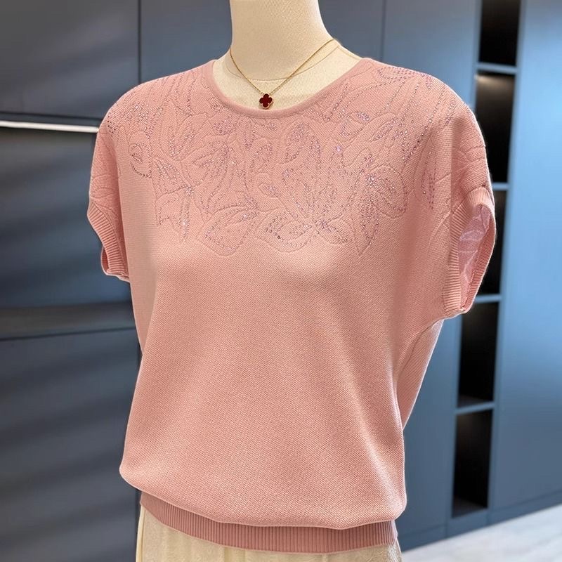 C783. PINK SHORT SLEEVES TOP