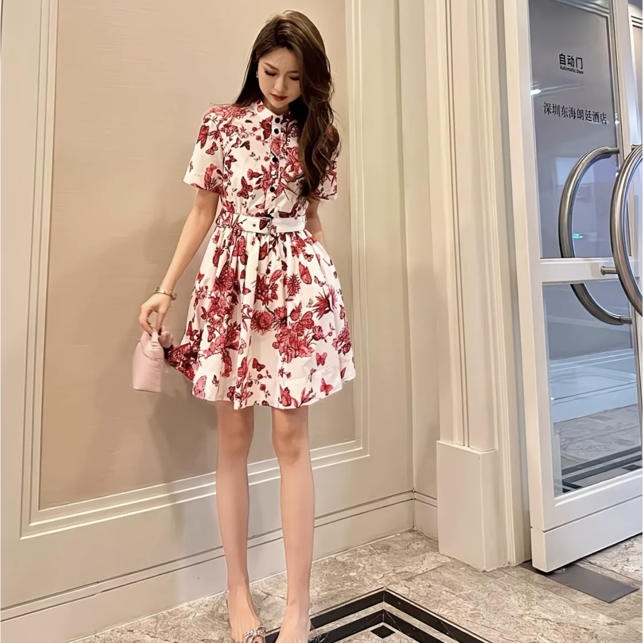 7834. RED SHORT DRESS (exclusive)