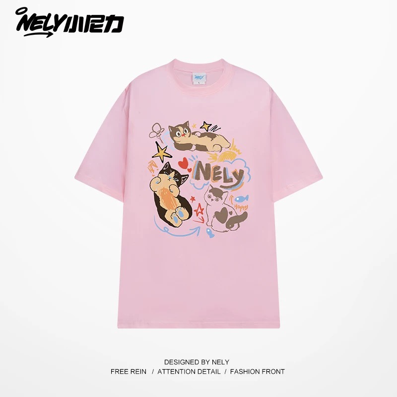 1616. CAT PINK TEE