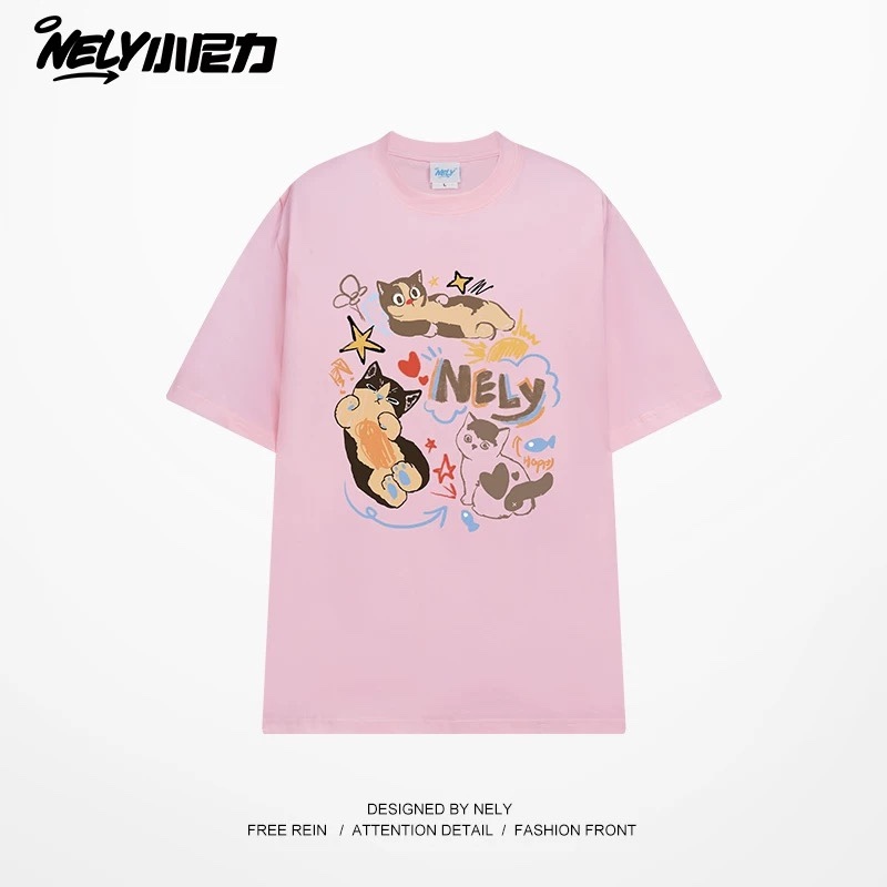 1616. CAT PINK TEE
