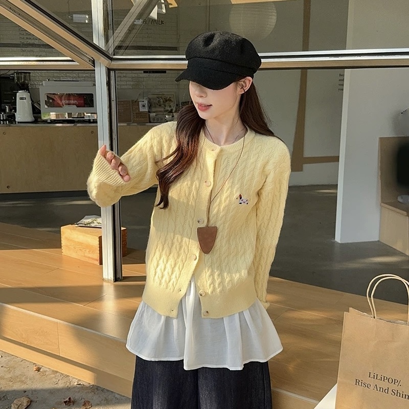 T274. SWEATER YELLOW DOG