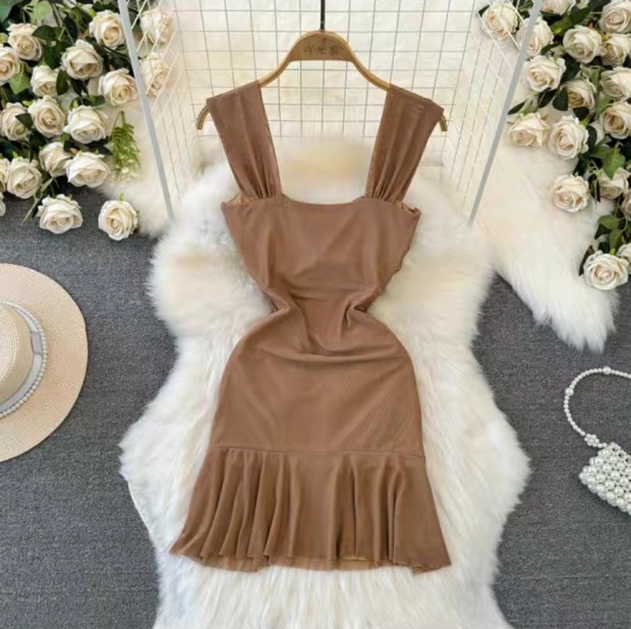 7718. NUDE DRESS
