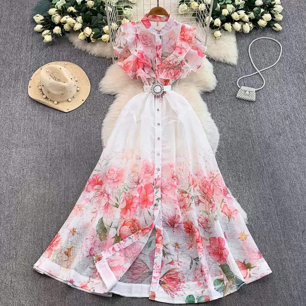 8307.  DRESS EXCLUSIVE PINK
