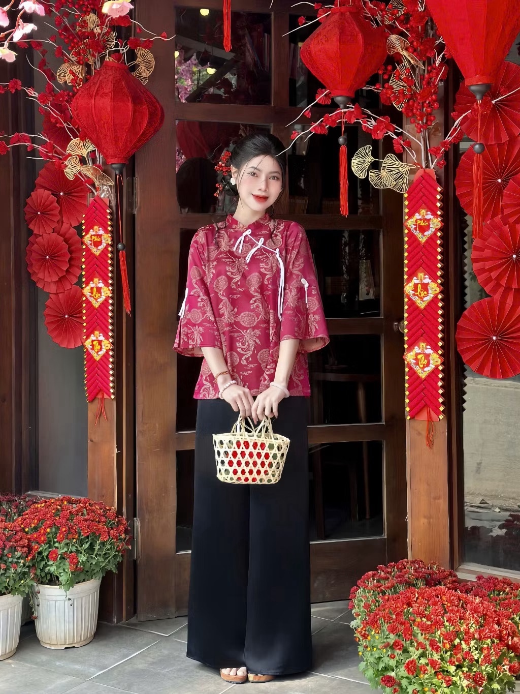 A398. SET AO BABA GAM LUA DO