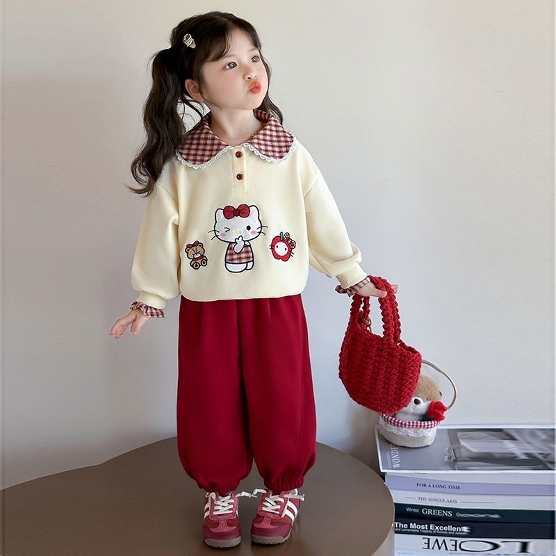K34. RED HELLO KITTY BABY SET