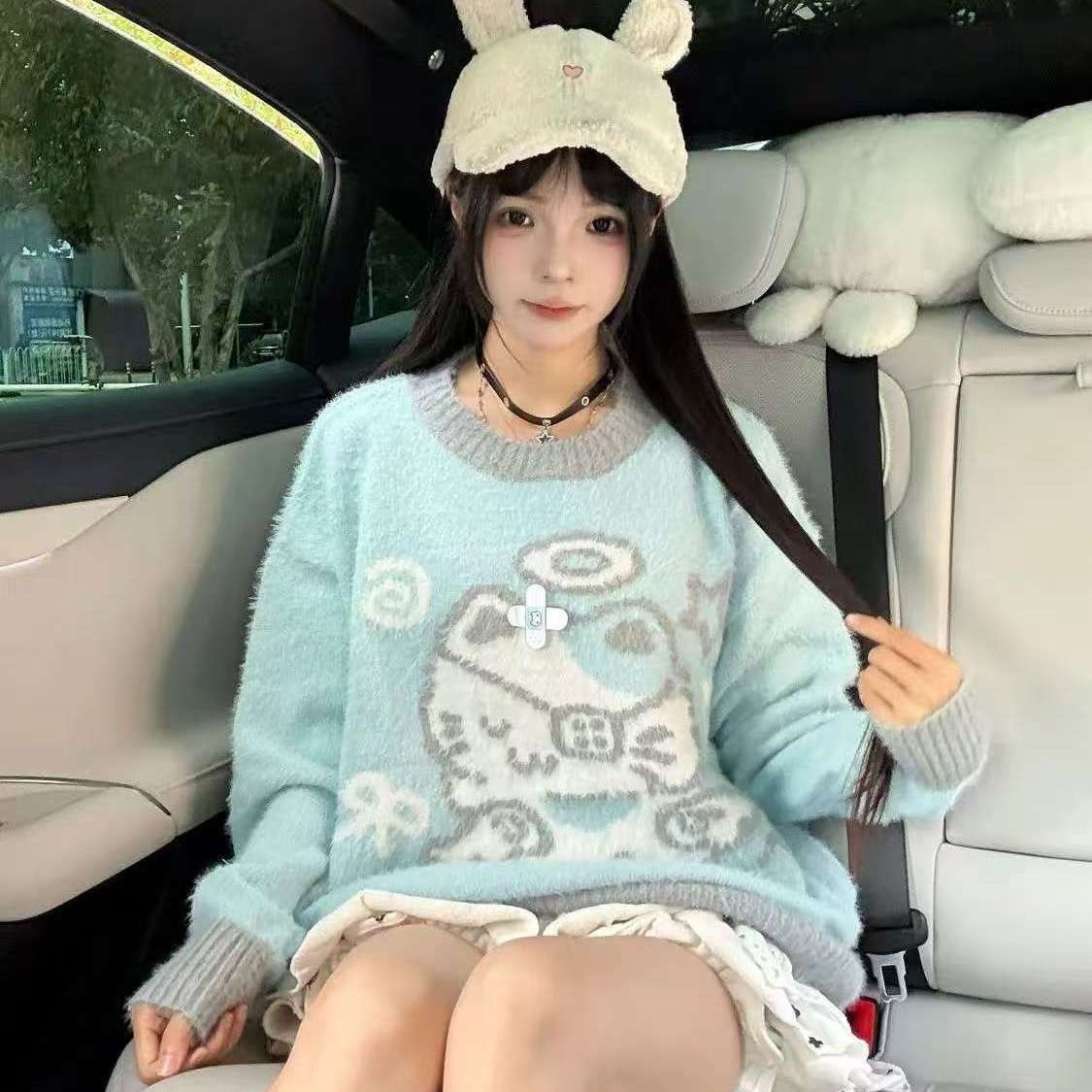 T329. SWEATER BLUE CAT