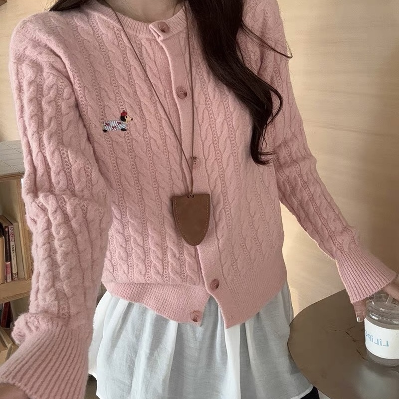 T273. SWEATER PINK DOG