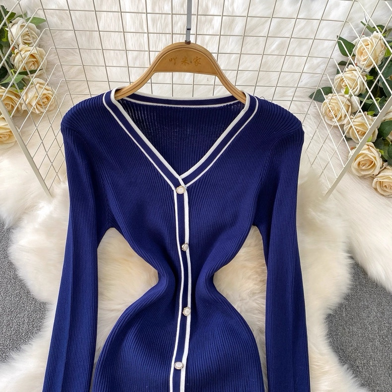 8085. DARK BLUE DRESS