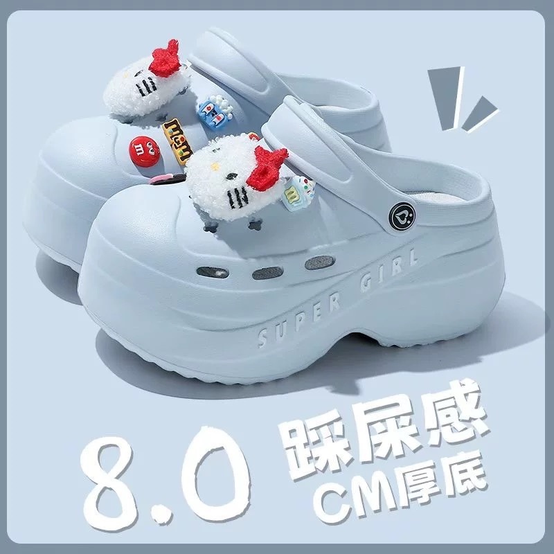 A498. CROCS HELLO KITTY BLUE