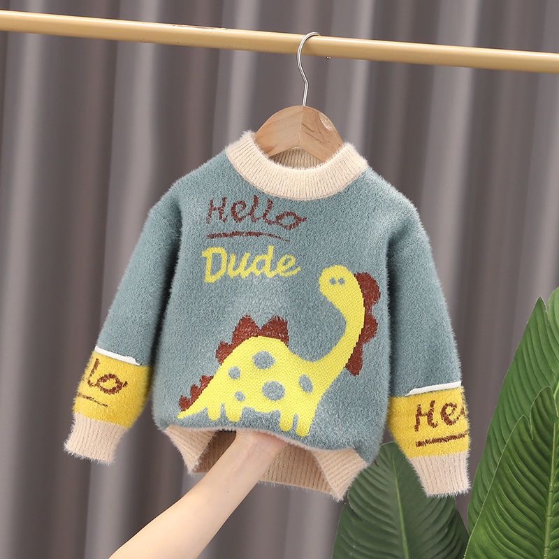K547. BABY SWEATER DUDE GREEN