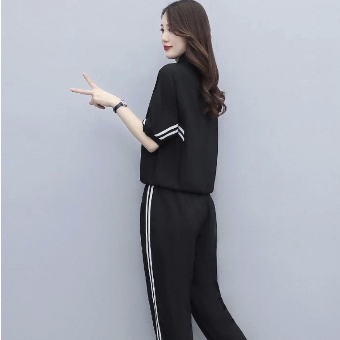 6771. BLACK LONG SET